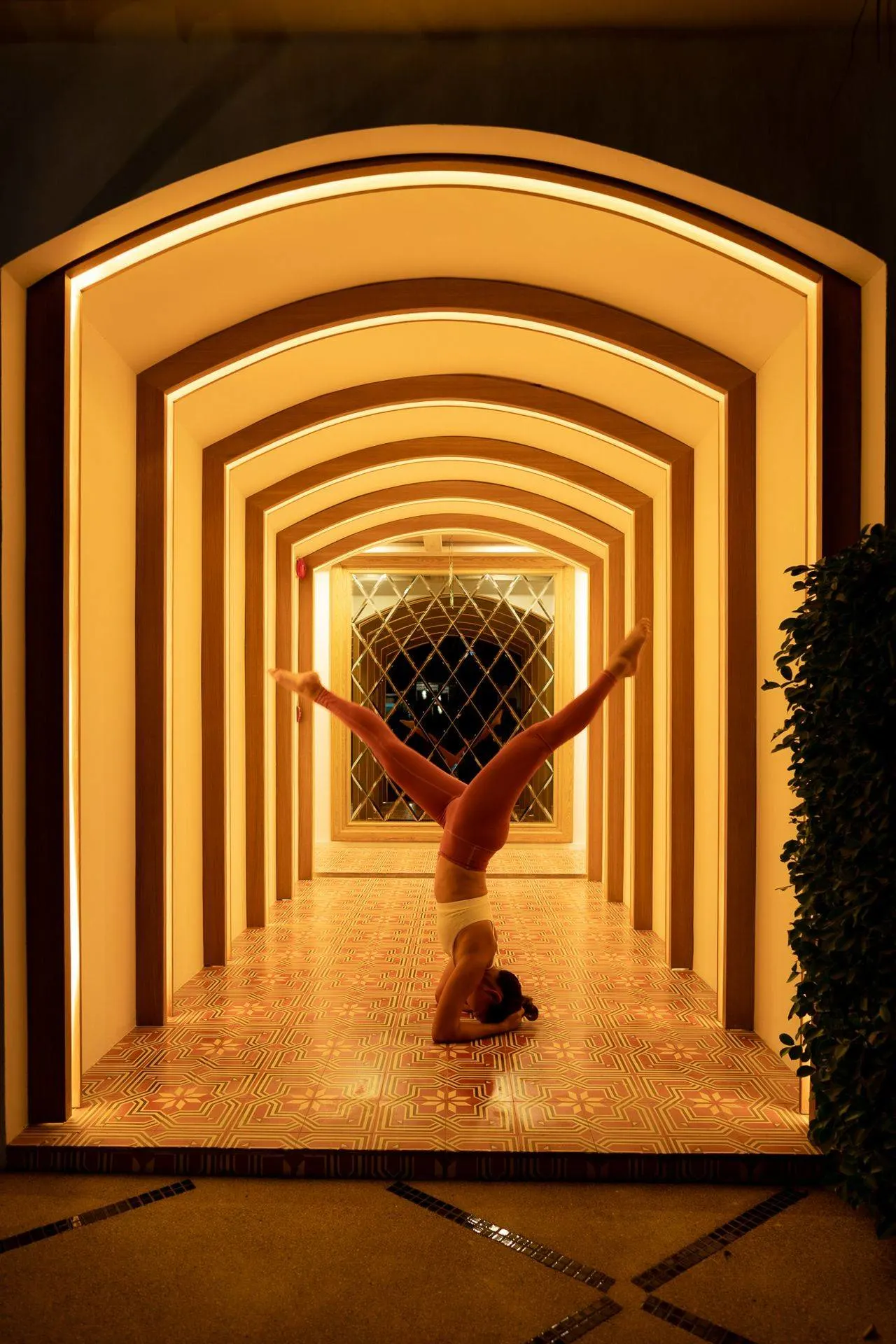 Absolute Sanctuary yoga in a hallway